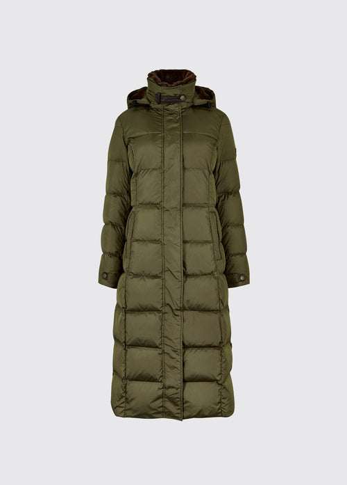 Aldborough Women's full length technical down jacket - Olive
