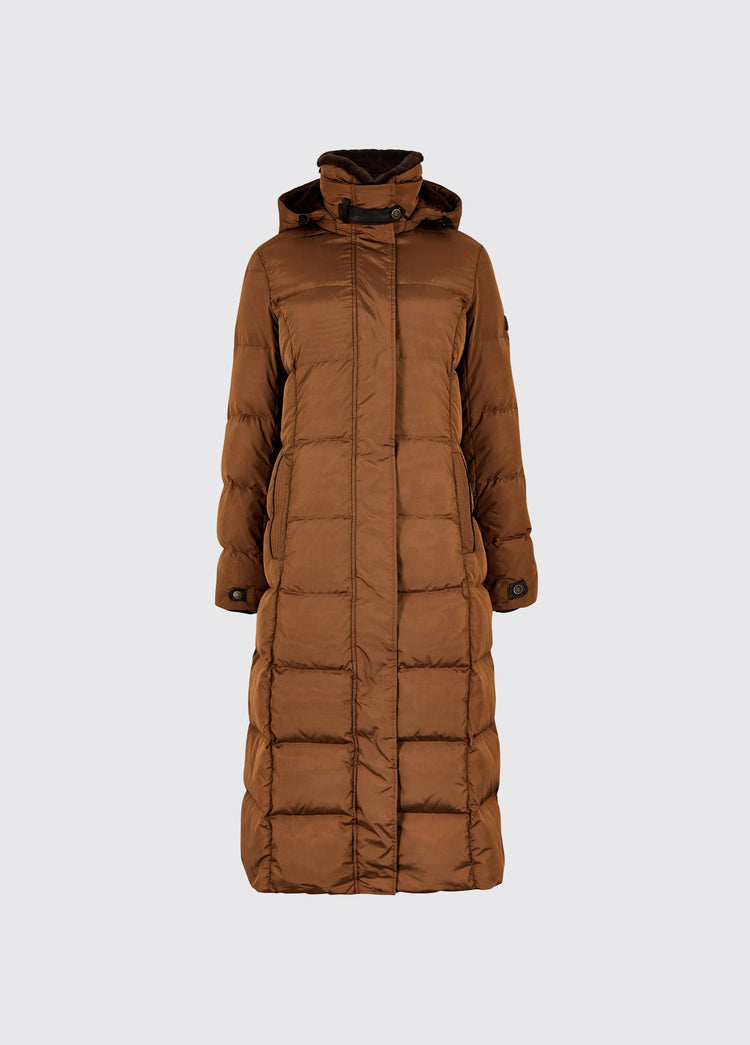Aldborough Women's full length technical down jacket  - Russet