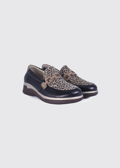 Alderney Women's Slip on Loafer - Black Multi