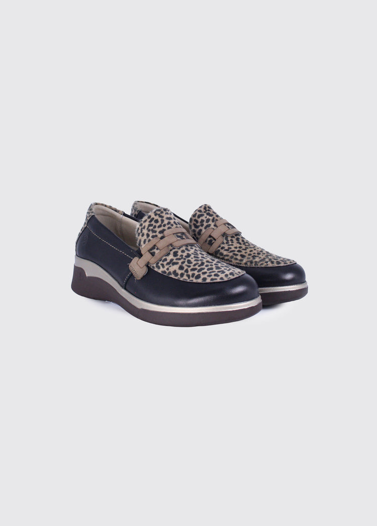 Alderney Women's Slip on Loafer - Black Multi