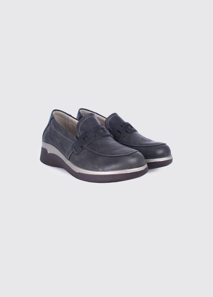 Alderney Women's Slip on Loafer - Grey