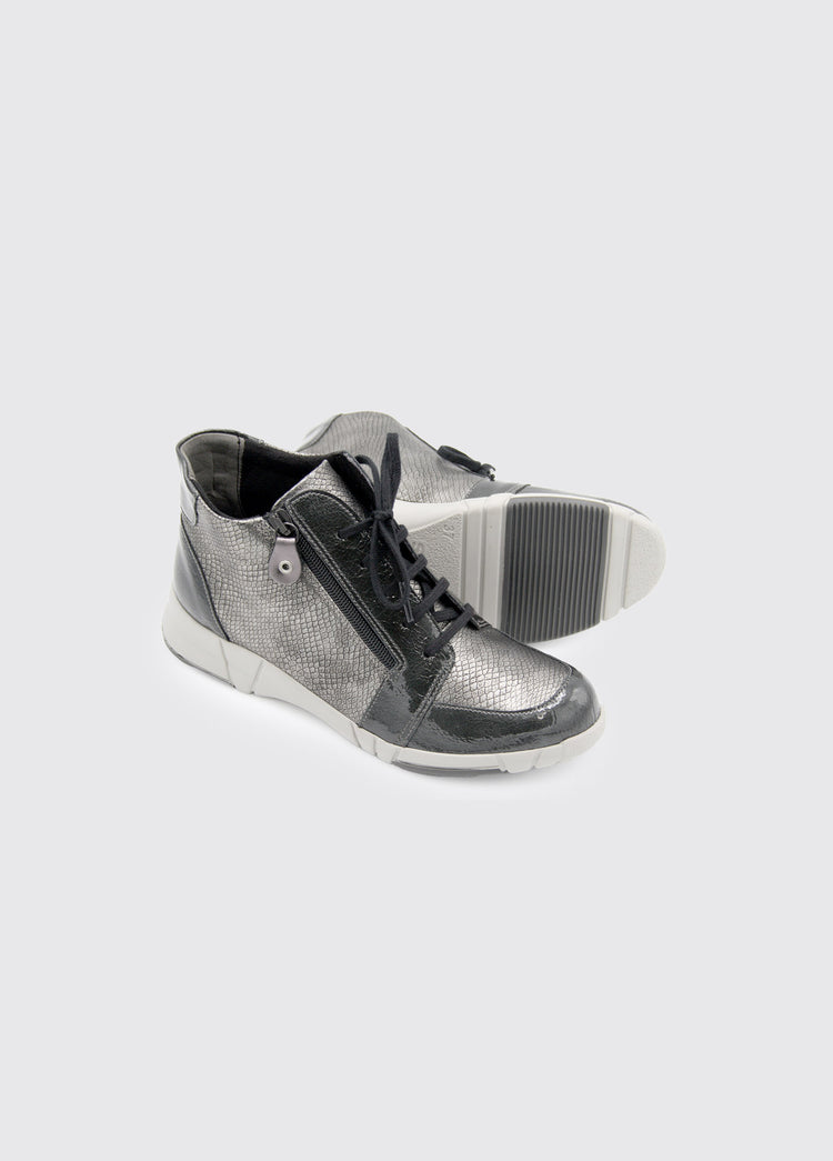 Amelia Womens High Top Trainer - Smoke