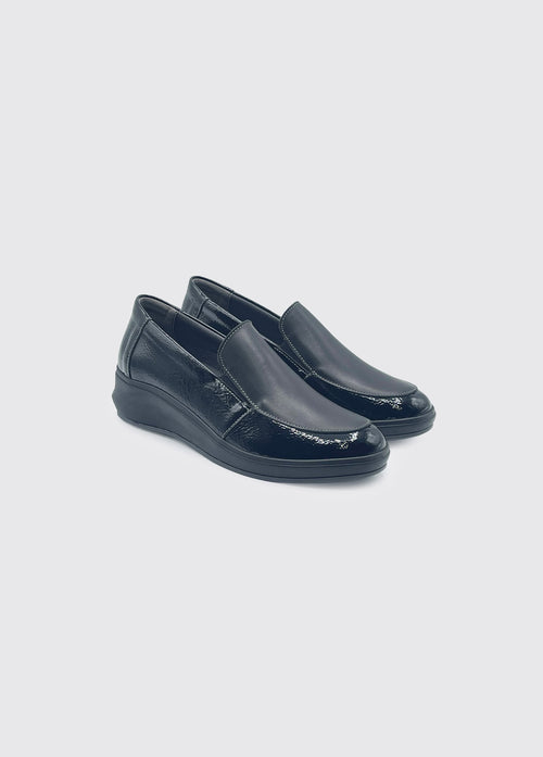 Aoife Slip on Shoe - Black Patent
