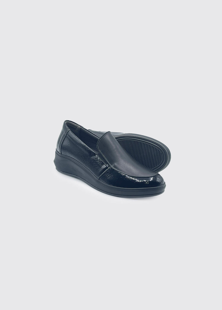 Aoife Slip on Shoe - Black Patent