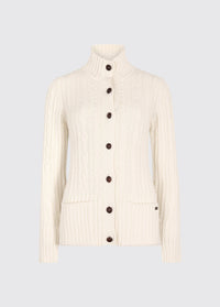 Ardrahan Women’s Fisherman Cardigan - Oyster