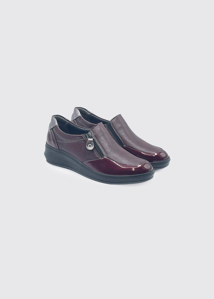Ava Slip on Shoe - Burgundy