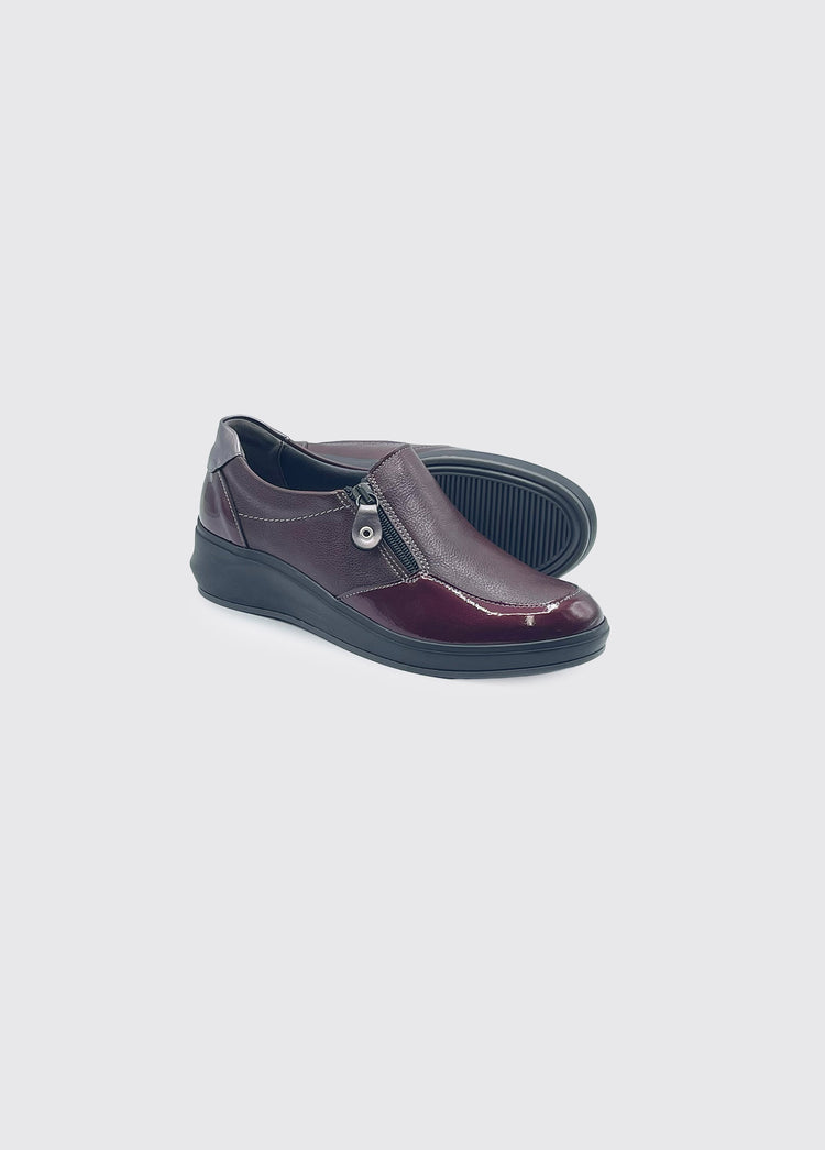 Ava Slip on Shoe - Burgundy