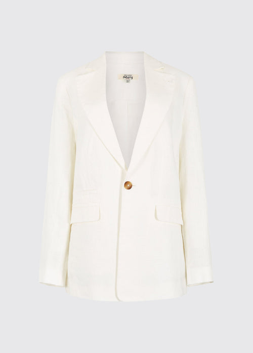 Avonlea Women’s Tailored Linen Jacket - White