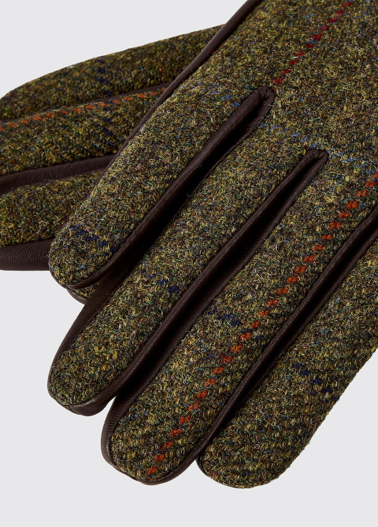 Ballycastle Ladies Tweed Leather Gloves - Thornwood