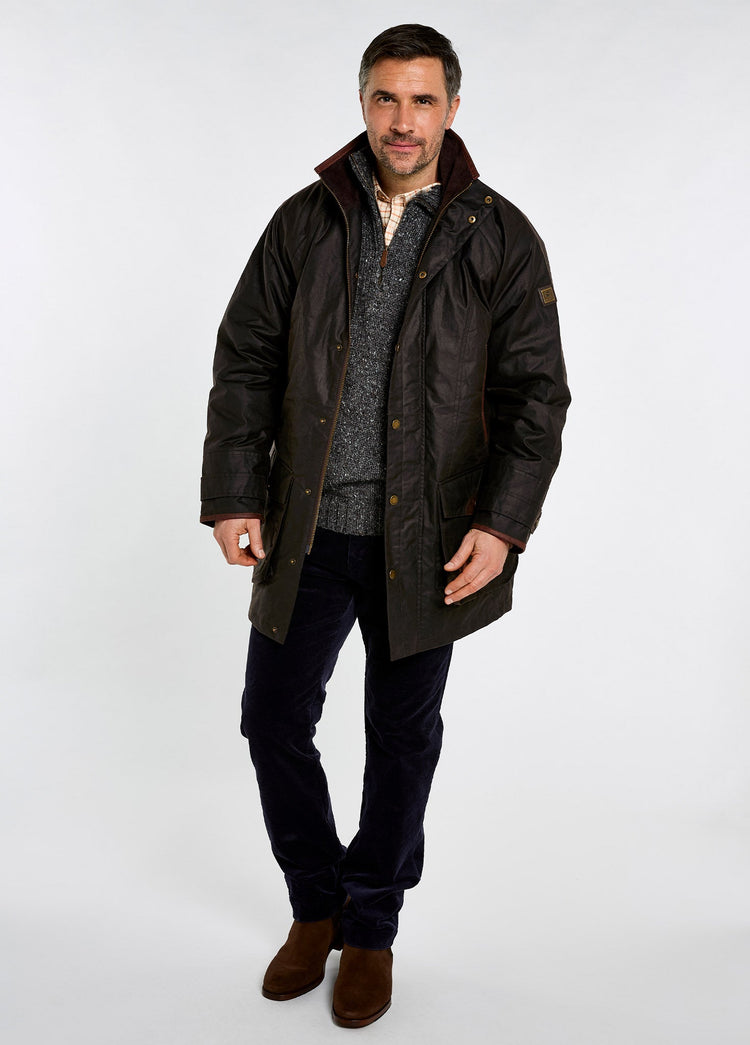 Ballylee Men's Wax Cotton Jacket - Java