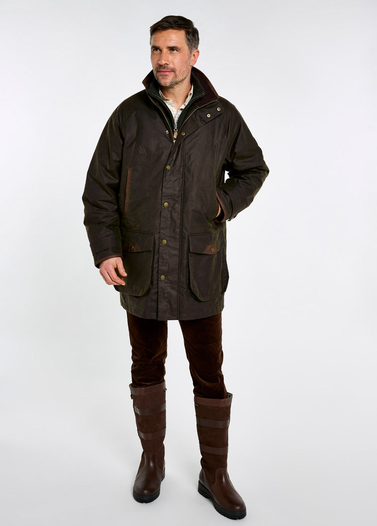 Ballylee Men's Wax Cotton Jacket - Olive