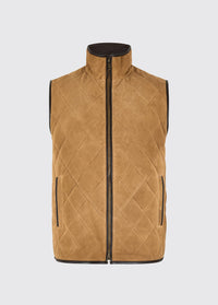 Bellamont Men's goat suede gilet - Tan
