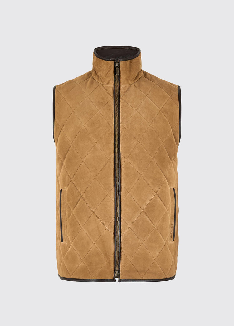 Bellamont Men's goat suede gilet - Tan