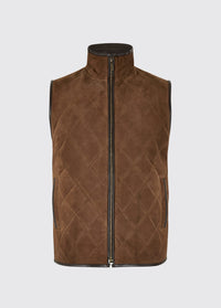 Bellamont Men's Goat suede gilet - Walnut