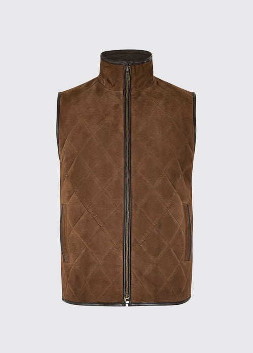 Bellamont Men's Goat suede gilet - Walnut