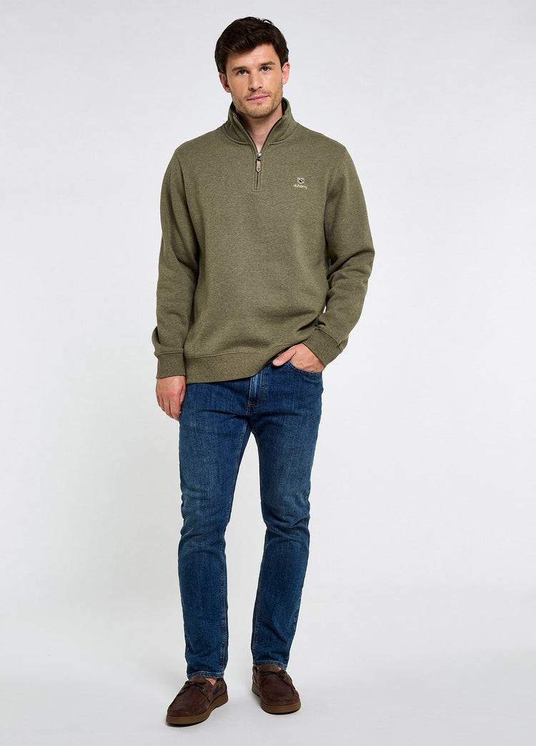 Boyce Men’s Zip Neck Sweater - Kelp
