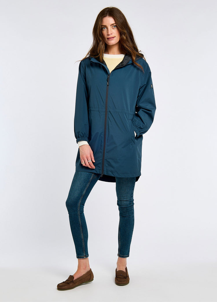 Brookside Women’s Hooded Rain Mac - Atlantic