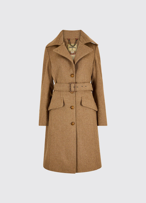 Brookvale Fitted tweed coat - Camel Twill