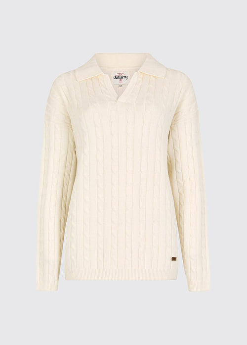 Brownville Women's Cable Knit Jumper - Oyster