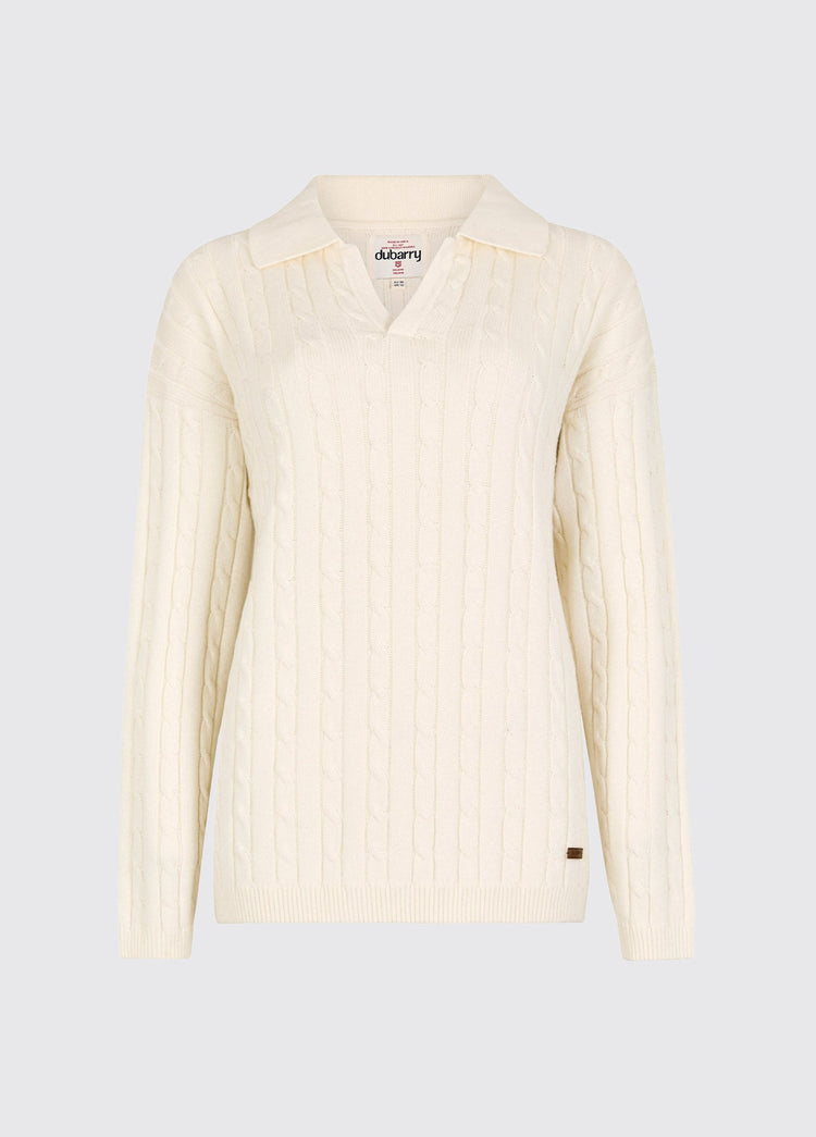 Brownville Women's Cable Knit Jumper - Oyster