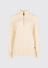 Burtonpoint Women’s zip neck sweater - Chalk