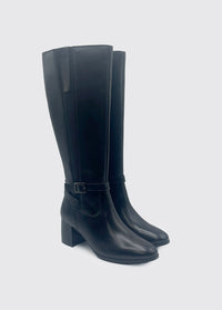 Calif Knee High Boot  - Black