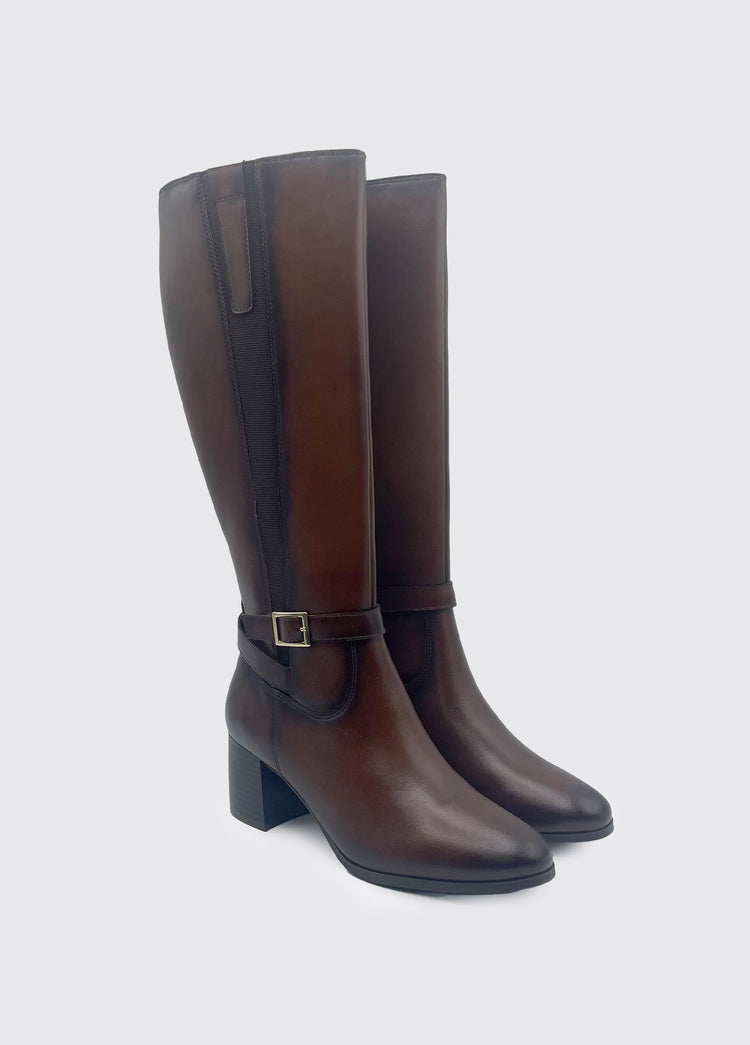 Calif Knee High Boot - Chestnut