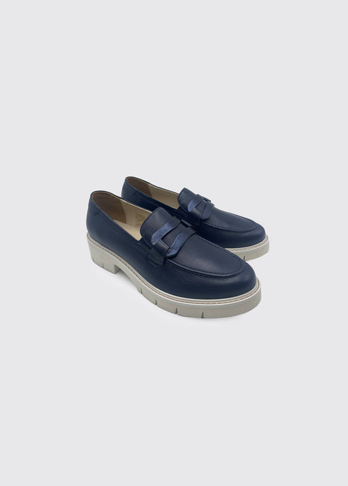 Callie Women's Slip on Deck Shoe - Navy