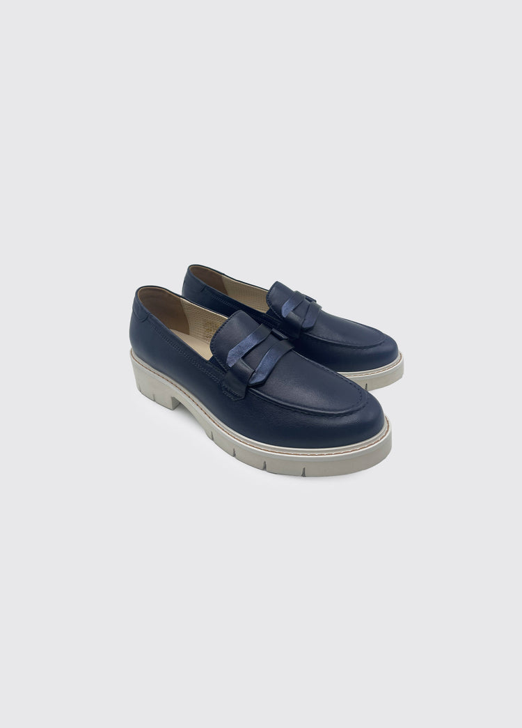 Callie Women's Slip on Deck Shoe - Navy