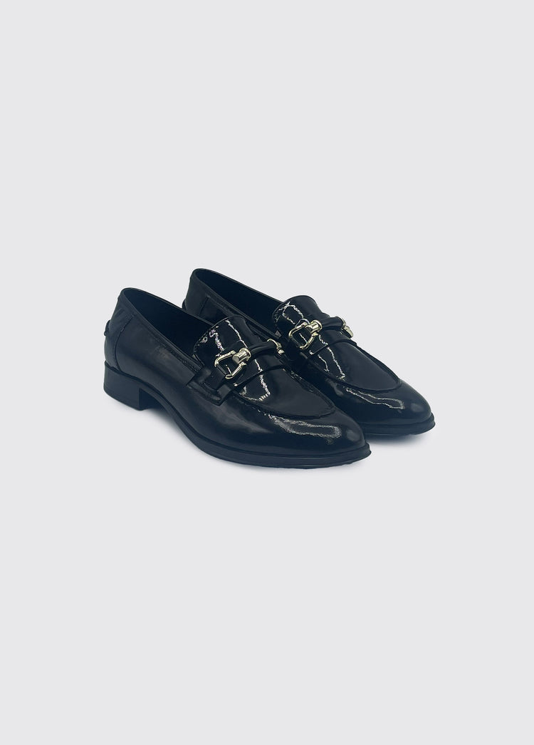 Cardiff Slip on Loafer - Black Patent