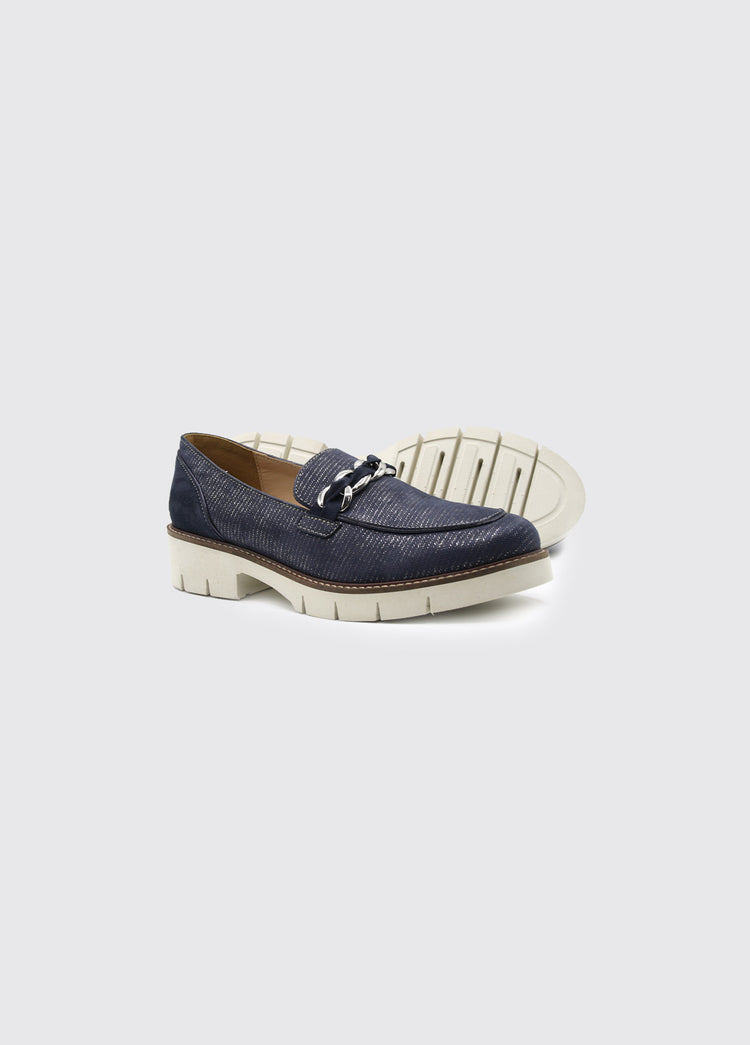 Caroline Women's Slip on Deck Shoe - Navy