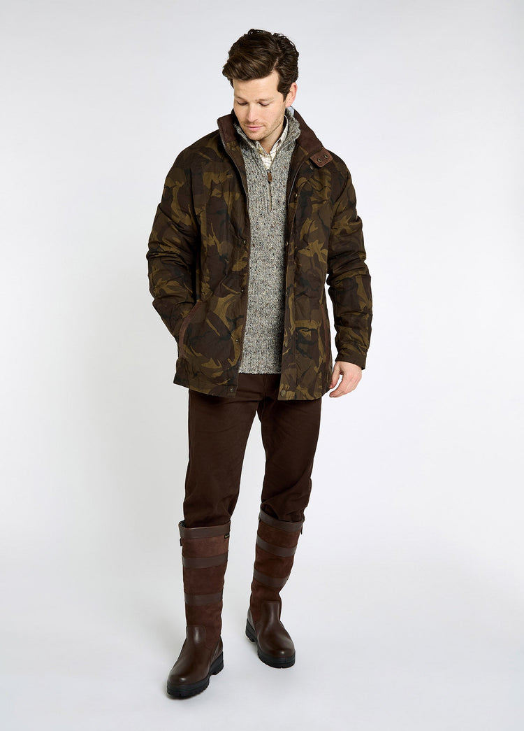 Carrickfergus LTD Men's Limited Edition Wax Jacket - Brown Camo