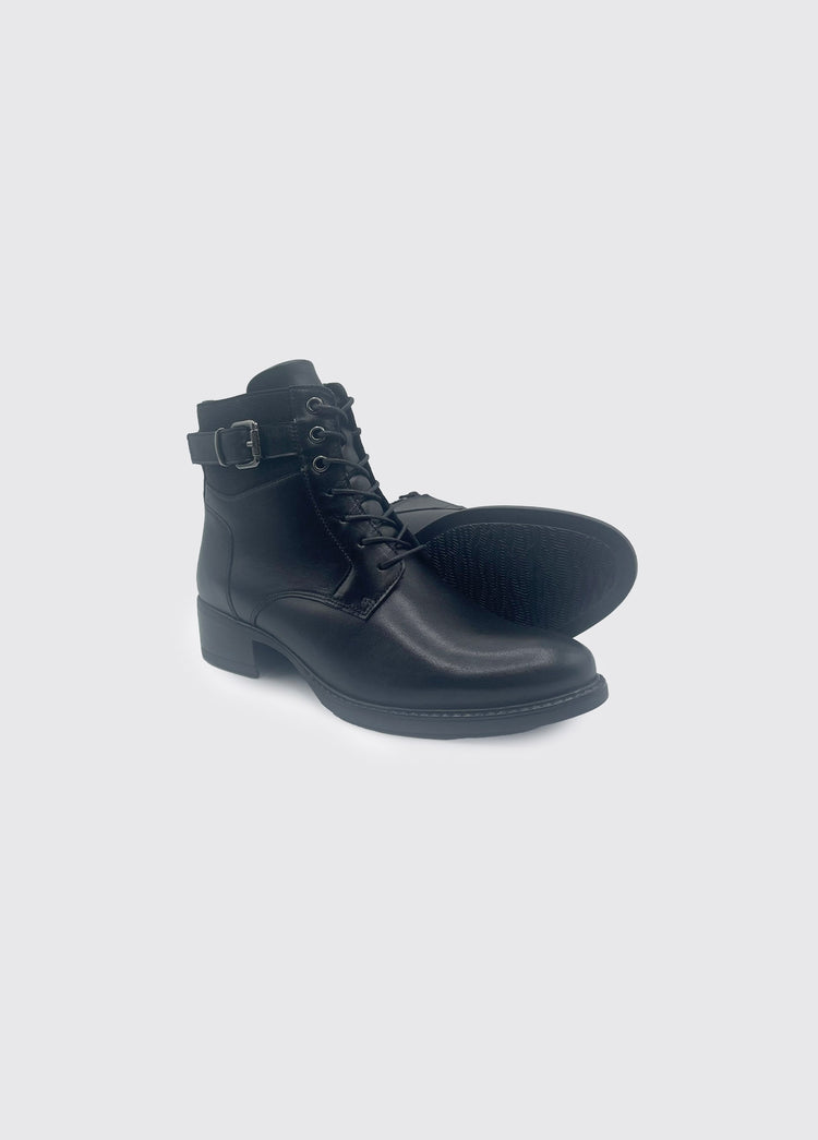 Case Short Heeled Boot - Black