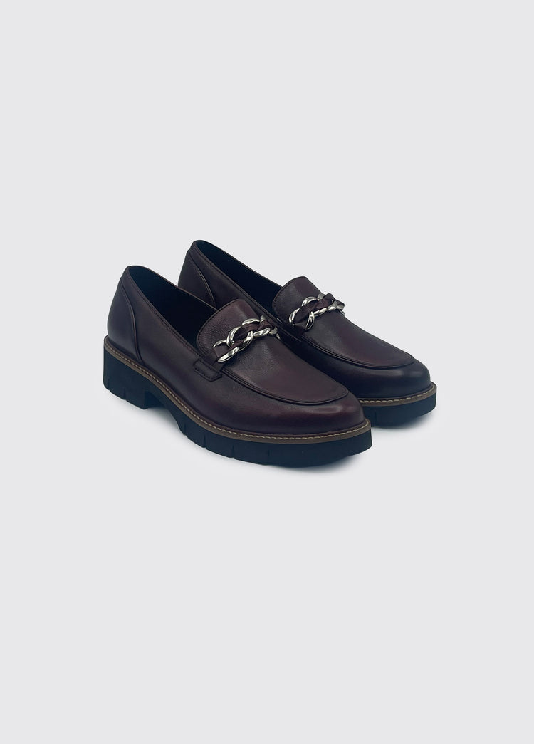 Chloe Slip On Loafer - Burgundy