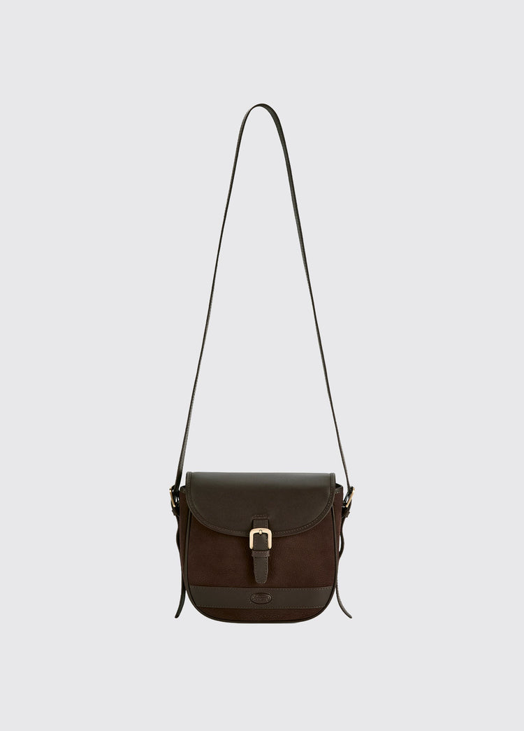 Clara Ladies Leather Saddle Bag - Mocha