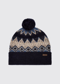 Coolroe Knitted Bobble Hat - Navy Multi