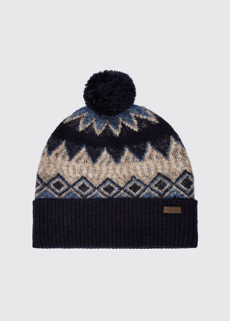 Coolroe Knitted Bobble Hat - Navy Multi