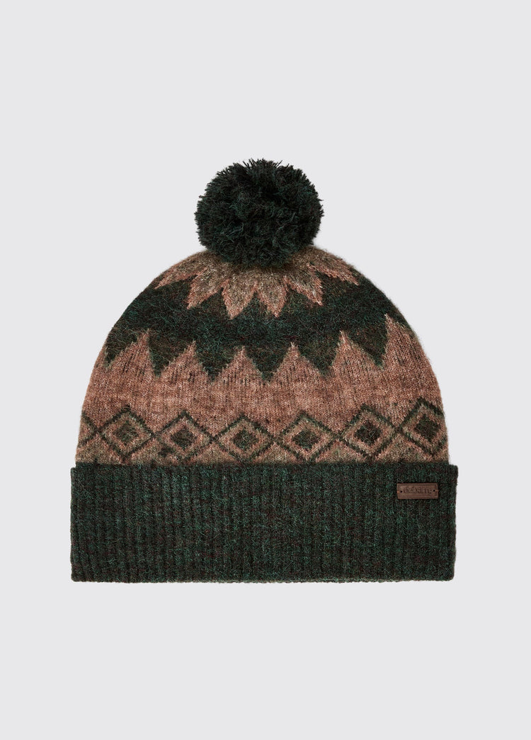 Coolroe Knitted Bobble Hat - Olive Multi