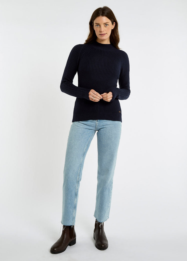 Corcoran Women's Rib-Knit Sweater - Navy
