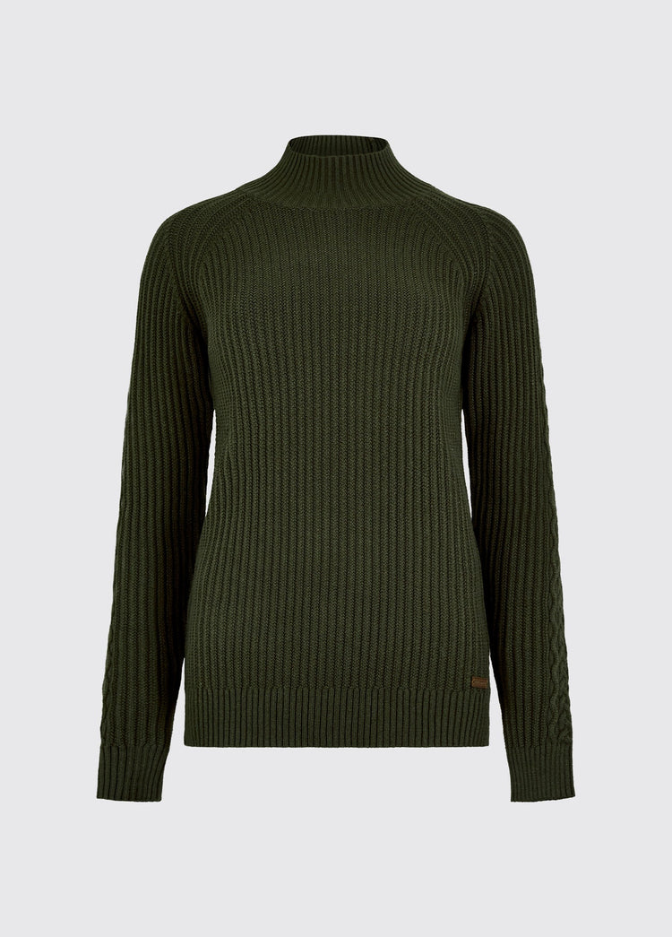 Corcoran Women's Rib-Knit Sweater - Olive
