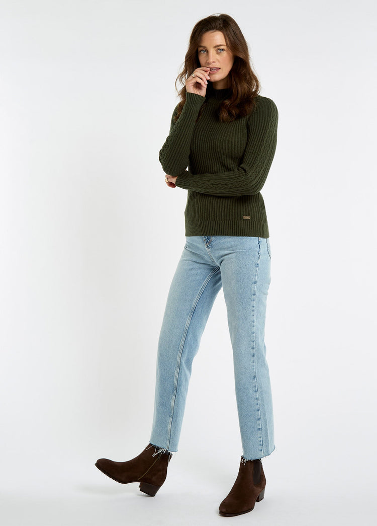 Corcoran Women's Rib-Knit Sweater - Olive