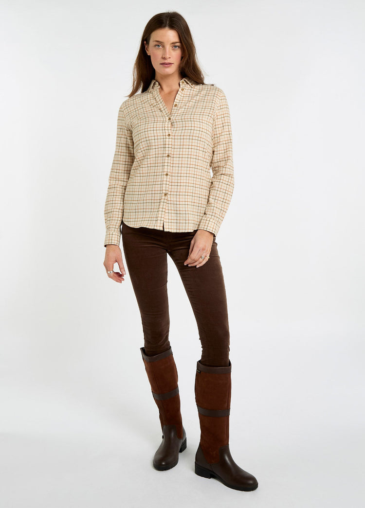 Cornflower Women's Tattersall Shirt - Ochre