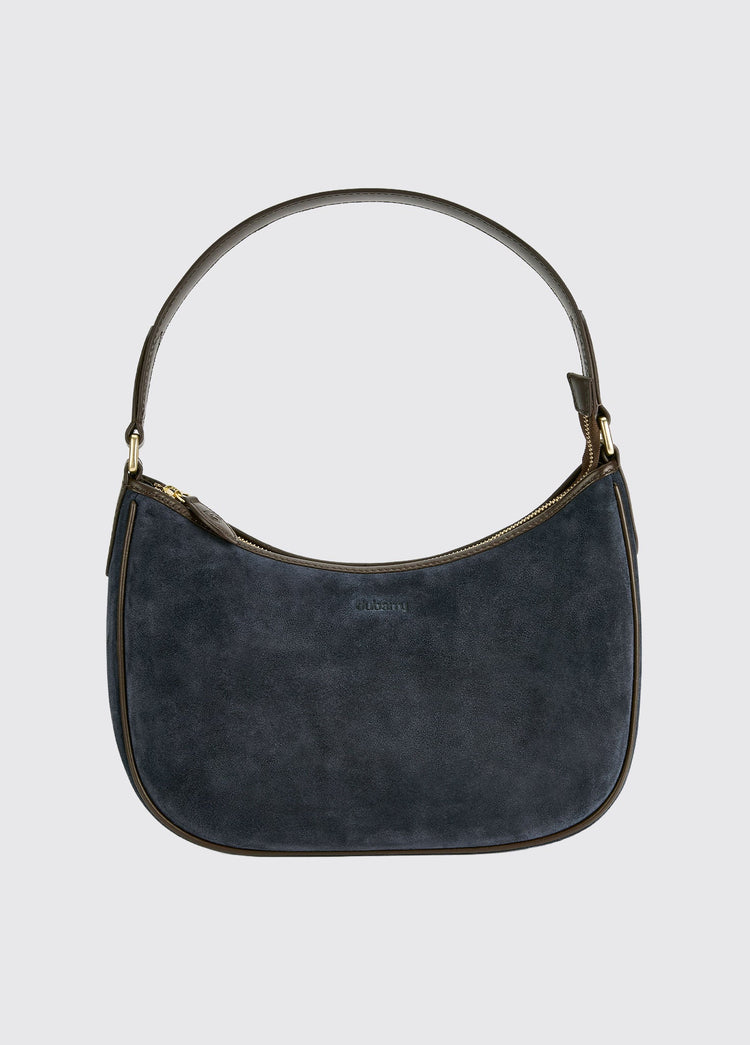 Cushendall Suede And Leather Handbag - Navy