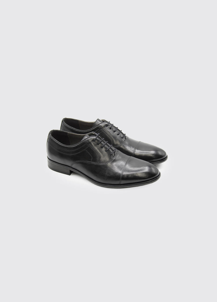 Darly Laced Oxford Style Shoe - Black