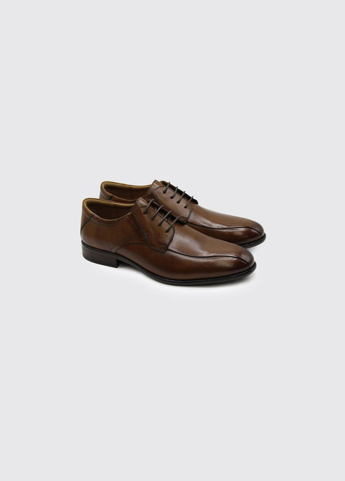 Derby Men's Formal Shoe - Chestnut