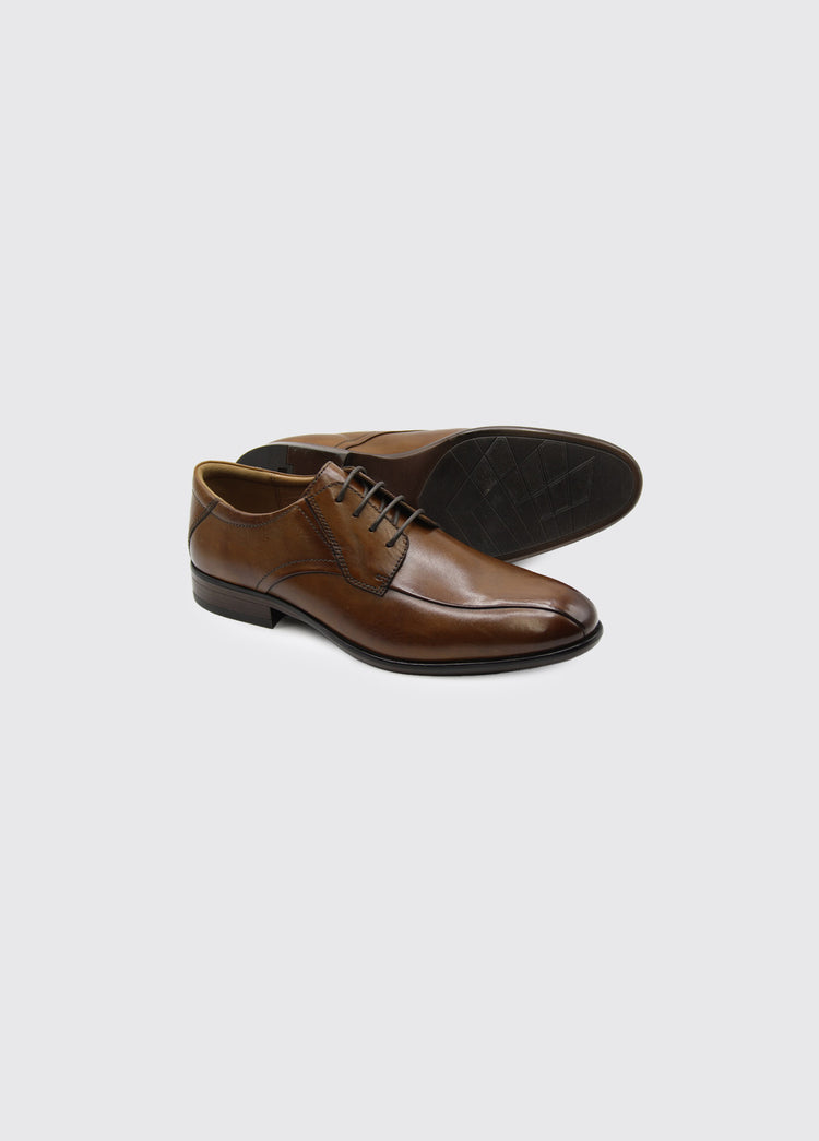 Derby Men's Formal Shoe - Chestnut