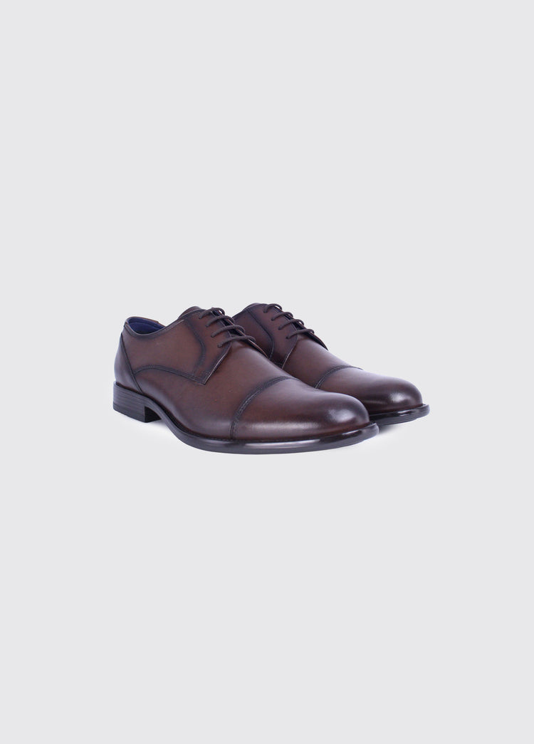 Derek Top Cap Lace Up Shoe - Brown