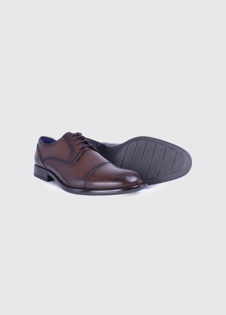 Derek Top Cap Lace Up Shoe - Brown