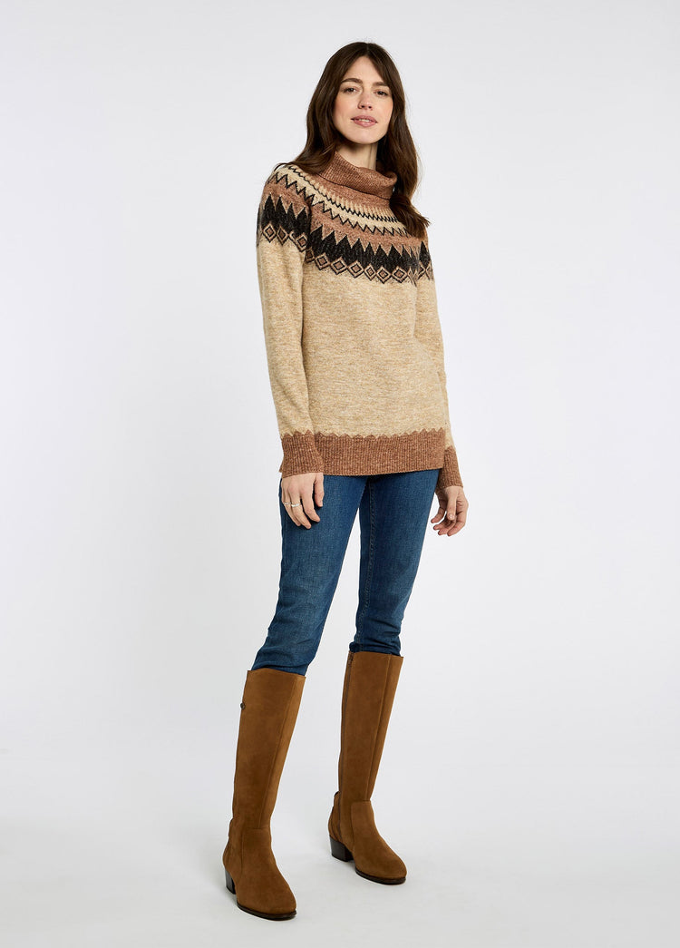 Devlin Women's Fair Isle pattern sweater - Oat Multi