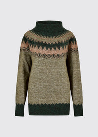 Devlin Women's Fair Isle pattern sweater - Olive Multi